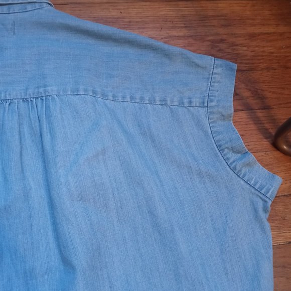 Madewell Women's Blue Button Down Shirt - Picture 15 of 15